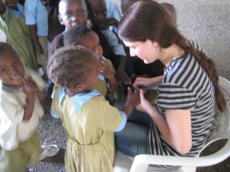 Ariel with children